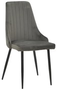 Scaun Bucatarie/Dining Azmer Catifea Gri Inchis