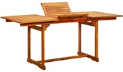 vidaXL Masă de grădină, (120-170)x80x75 cm, lemn masiv de acacia