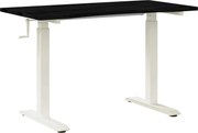 vidaXL Birou Alb și maro închis 120 x 60 cm Lemn de stejar masiv