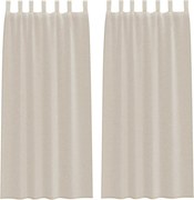 vidaXL Cortină din Voile 2 pcs Nisipiu 225 x 140 cm Poliester