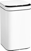 HOMCOM Coș de Gunoi de 13L cu Senzor și Spațiu pentru Deodorante, Coș din Oțel Galvanizat și PP, 24x24x41 cm, Alb și Negru | Aosom Romania