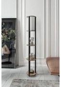 Lampadar cu rafturi 1xE27/40W/230V 150 cm negru/maro