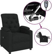 vidaXL Fotoliu rabatabil electric, negru, material textil