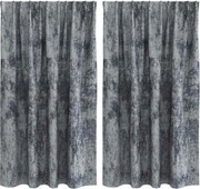 vidaXL Cortine din catifea 2 pcs Gri argintie 140 x 140 cm Catifea