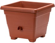 Plastia Bergamot ghiveci de flori cu auto-udare 40 x 40 cm gri deschis, 40 x 40 cm
