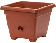 Plastia Bergamot ghiveci de flori cu auto-udare 40 x 40 cm gri deschis, 40 x 40 cm