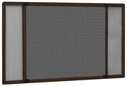 vidaXL Plasă insecte extensibilă pentru ferestre, maro, (75-143)x50 cm