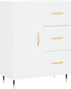 vidaXL Servantă, alb, 69,5x34x90 cm, lemn compozit