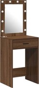 vidaXL Masă de Machiaj Stejar închis 50 x 41 x 135 cm Lemn compozit
