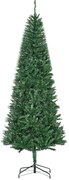 Homcom Albero di Natale Artificiale 210cm Base in Metallo Verde Φ91cm
