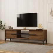 Comoda TV Eslora, culoare nuc-antracit, 160 x 34.6 x 45 cm