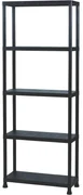 Raft din plastic cu 5 niveluri, 60 x 30 x 181 cm, 5 etaje