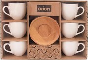 Orion Set de 6 ceşti cu suport BAMBUS 110 ml