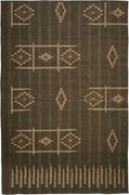 Covor din bumbac țesut manual cu model geometric, 160×240 cm, „Kaki Kilim"