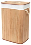 Coș de rufe în culoare naturală din bambus 78 l Bamboo – Compactor