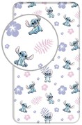Cearceaf pentru copii din bumbac pentru pat de o persoană cu elastic 90x200 cm Lilo and Stitch – Jerry Fabrics