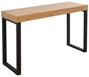 Birou design industrial Black Desk 120cm, negru/ stejar