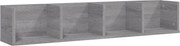 vidaXL Raft de perete CD-uri, gri sonoma, 100x18x18 cm, lemn prelucrat