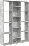 vidaXL Separator/Bibliotecă, gri beton, 100x24x140 cm, lemn prelucrat