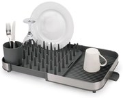 Scurgător de vase gri ajustabil din oțel inoxidabil 35x39 cm Duo – Joseph Joseph