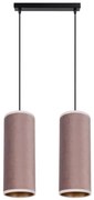 Lustr AVALO 2xE27/60W/230V cablu roz roz-miediu