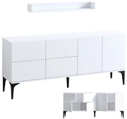 Dulap cu raft Lucky White and Black