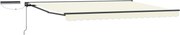 vidaXL Cort electric retractabil Crem 4 x 2 m