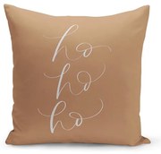 Față de pernă decorativă cu model de Crăciun Kate Louise Christmas Noel, 43 x 43 cm, maro