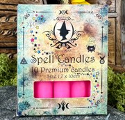 Set 10 lumanari roz pentru ritualuri de iubire, romantism si armonie emotionala