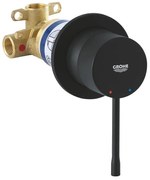 Baterie dus incastrata Grohe Essence negru mat Phantom Black cu corp ingropat