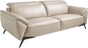 Canapea 3 locuri eleganta, design italian Cowhide leather taupe grey