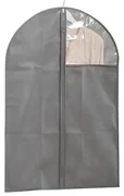 Husa textila pentru haine cu fermoar, Vlies Small Gri, l60xH90 cm