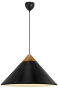 Lustra, Pendul Design Nordic Minimalist, Lemn, Metal, Kinto negru