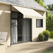vidaXL Copertină retractabilă, crem, 200x115 cm, țesătură și oțel