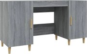 vidaXL Birou, gri sonoma, 140x50x75 cm, lemn compozit