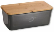 Cutie de pâine Kesper 58089 cu placă de tăiat,gri, 34 x 14 x 18 cm