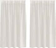 vidaXL Cortină din Voile cu perdele 2 pcs Crem 140 x 140 cm Poliester