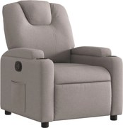 vidaXL Fotoliu rabatabil, gri taupe, material textil