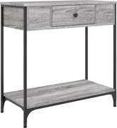 vidaXL Masă consolă, gri sonoma, 75x34,5x75 cm, lemn prelucrat