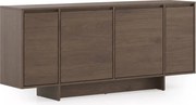 Comodă cu patru uși Zolia 180 cm pe plintă - nuc elegant
