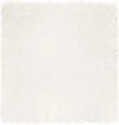 vidaXL Covor din Lână Faux Tafalla Alb 120 x 120 cm Poliester