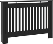 vidaXL Mască pentru calorifer, negru, 112 x 19 x 81,5 cm, MDF