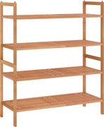 vidaXL Suporturi de pantofi, 2 buc., 69x27x41 cm, lemn masiv de nuc