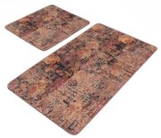 Covorașe de baie maro 2 buc. din catifea 60x100 cm – Mila Home