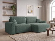 Canapea extensibila reversibila in forma de L NORDEN TILIA 250x140 cm, verde