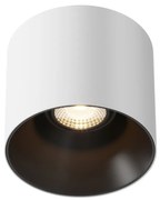 Spot LED aplicat, plafoniera dimabila design tehnic Alfa alb, negru 12,5cm, 3000K