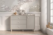 Comodă cu sertare Marla 120 cm - nisip deșert / palladium gri