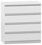 Comoda cu 4 sertare, alba, HANY NEW 004