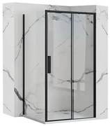 Cabina de dus patrata cu usa glisanta Rea Rapid Slide 100x100 negru