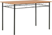 vidaXL Masă de bucătărie, maro, 120 x 70 x 75 cm, MDF
